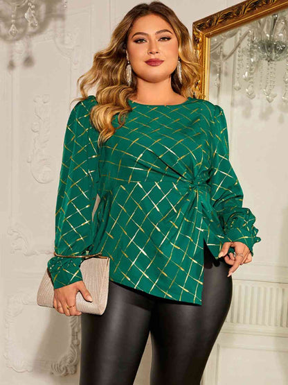 green shirt, gold shirt, shirt, blouse, dressy, holidays, christmas, work