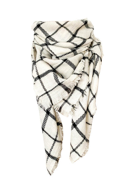 Plaid Imitation Cashmere Scarf