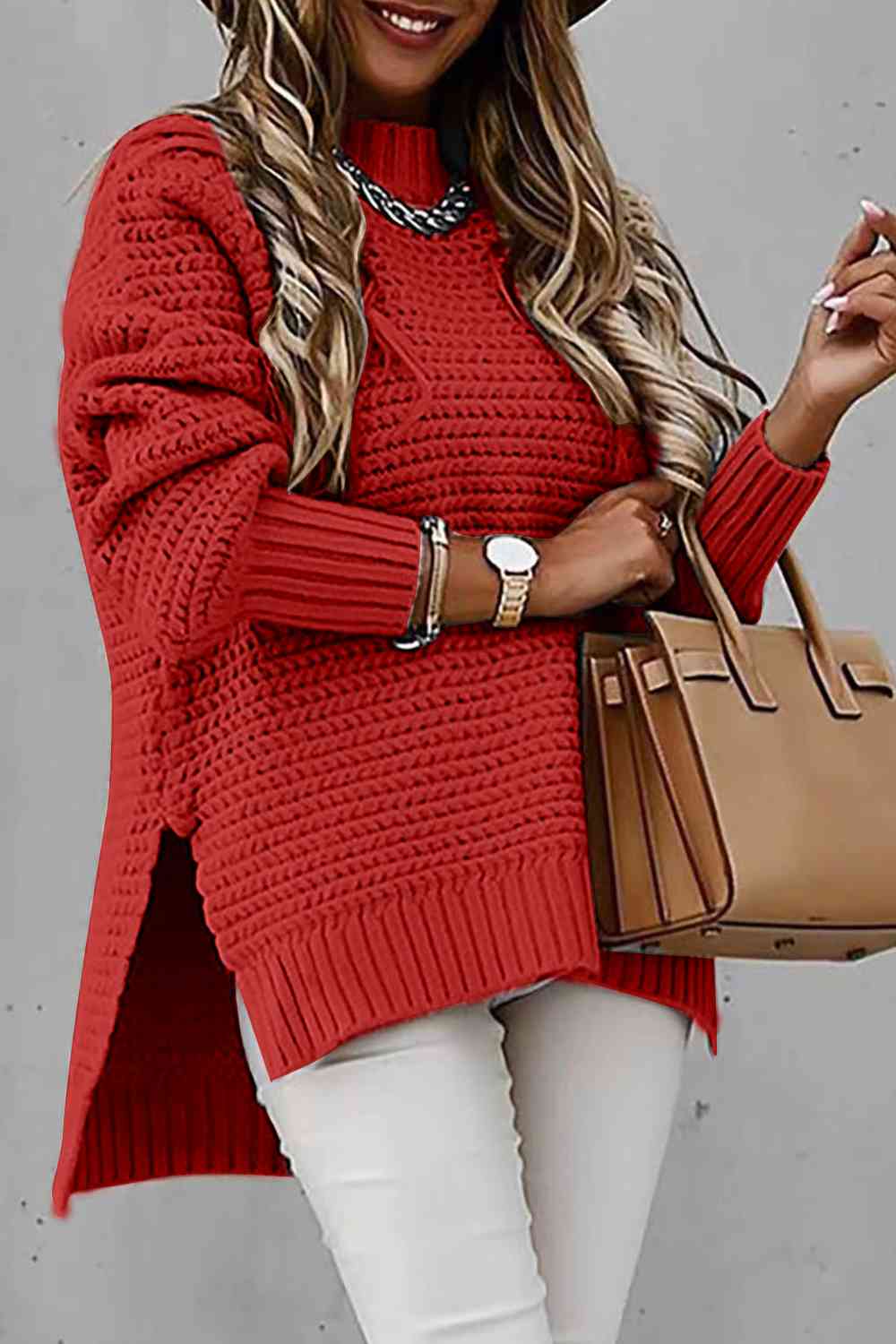 sweater, chunky, orange, knit, fall