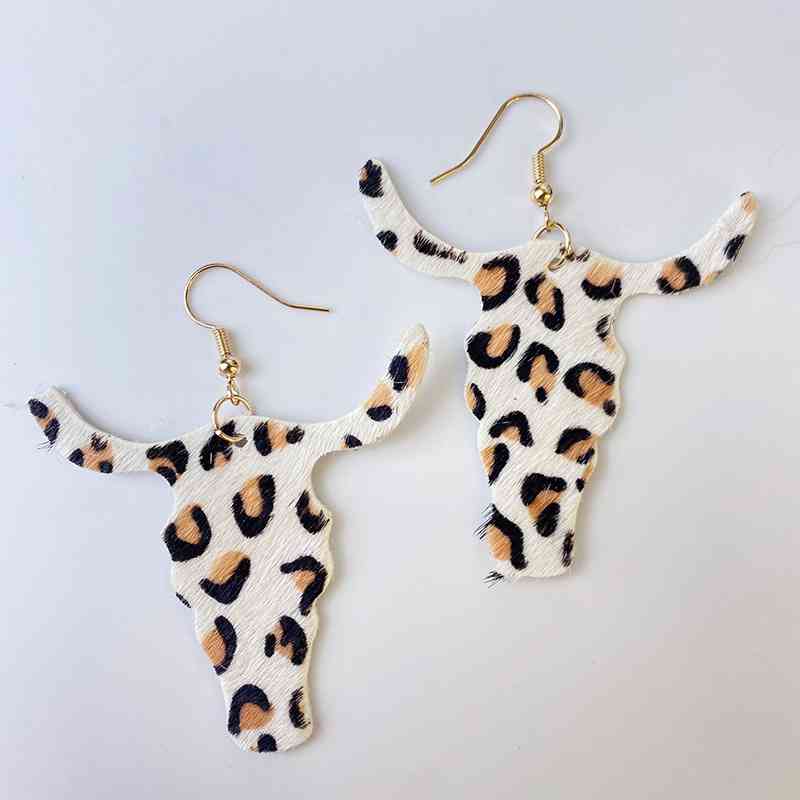 Genuine Cowhide Leather Dangle Earrings