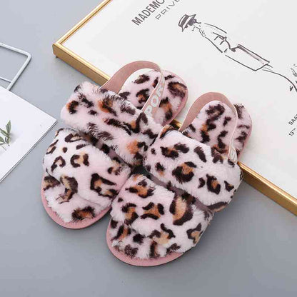 Furry Open Toe Slippers