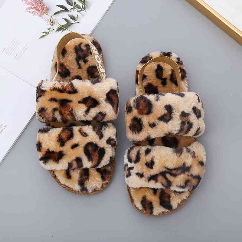 Furry Open Toe Slippers