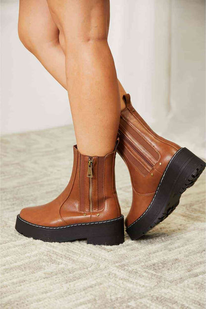 Forever Link Side Zip Platform Boots