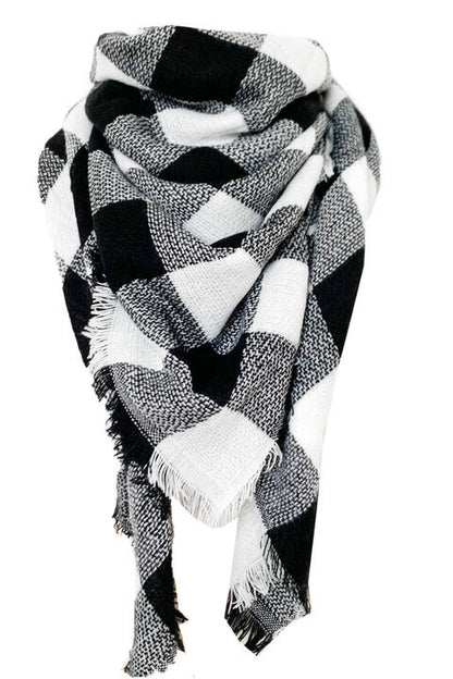 Plaid Imitation Cashmere Scarf