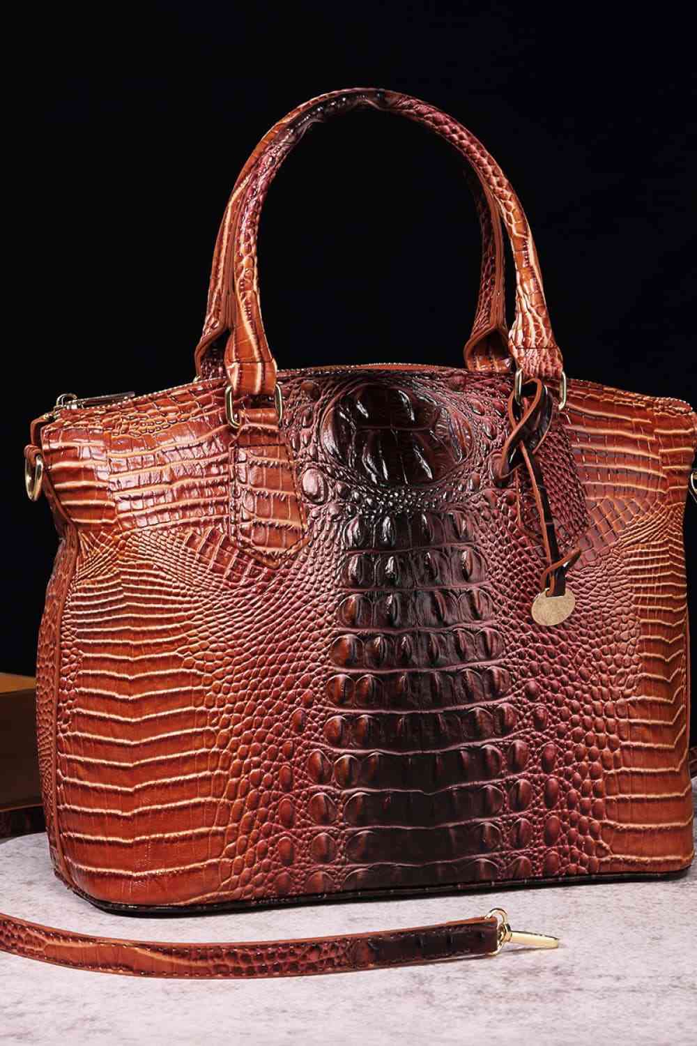 Gradient PU Leather Handbag