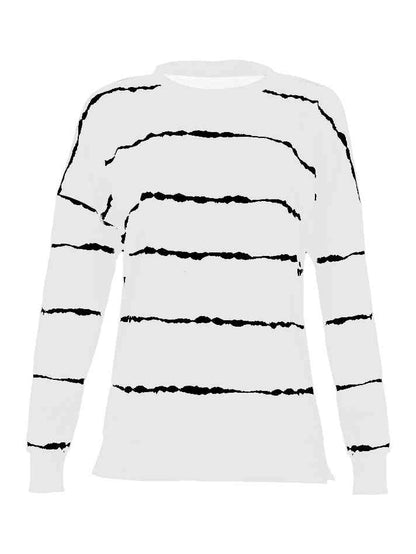 Striped Round Neck Sweatshirt